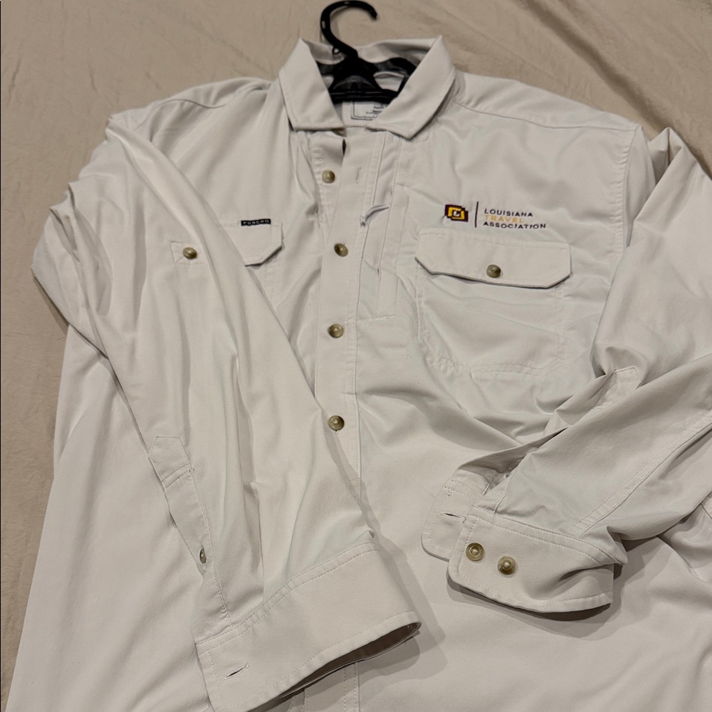 Louisiana Association White Casual Button Down Shirt